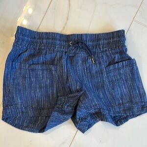 Athleta Blue Striped Casual Shorts